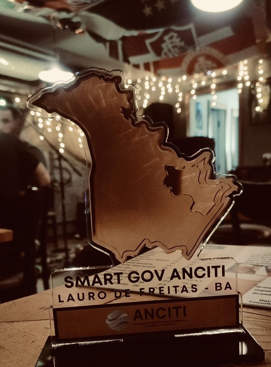 Troféu do Smart Gov ANCITI de Lauro de Freitas